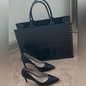 Clutch by B CLUTCH SIGNATURE EMBOSSED TOTE